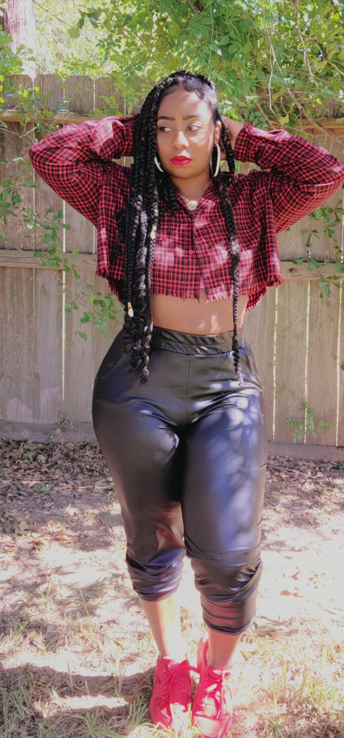 Flannel Crop Top